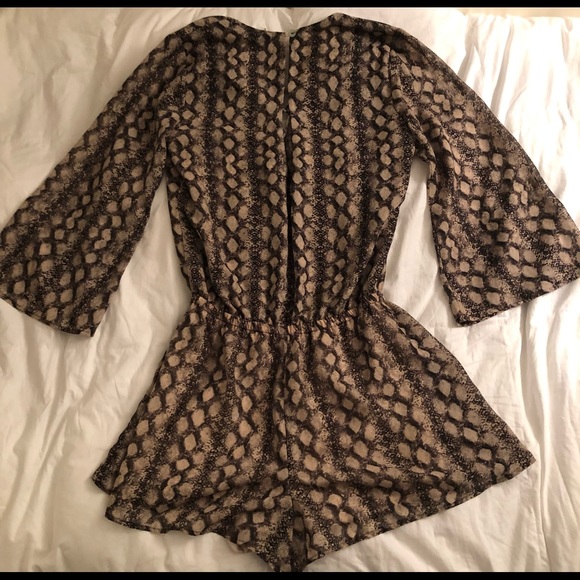 Boho Animal Print Romper - Picture 2 of 5